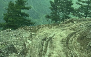 The roads are constructed in mountainous areas and wind relentlessly, which adds to the difficulty and risk of the journey from Kathmandu to Gyirong port of Tibet.