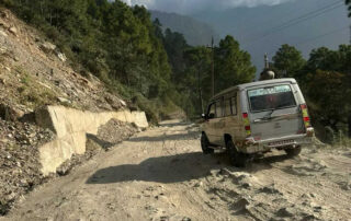 The route from Gyirong to Kathmandu, which is part of the journey, is approximately 160 kilometers long and can take between 6 to 10 hours to traverse. The average driving speed on this road is roughly 20 km/h due to the difficult terrain.