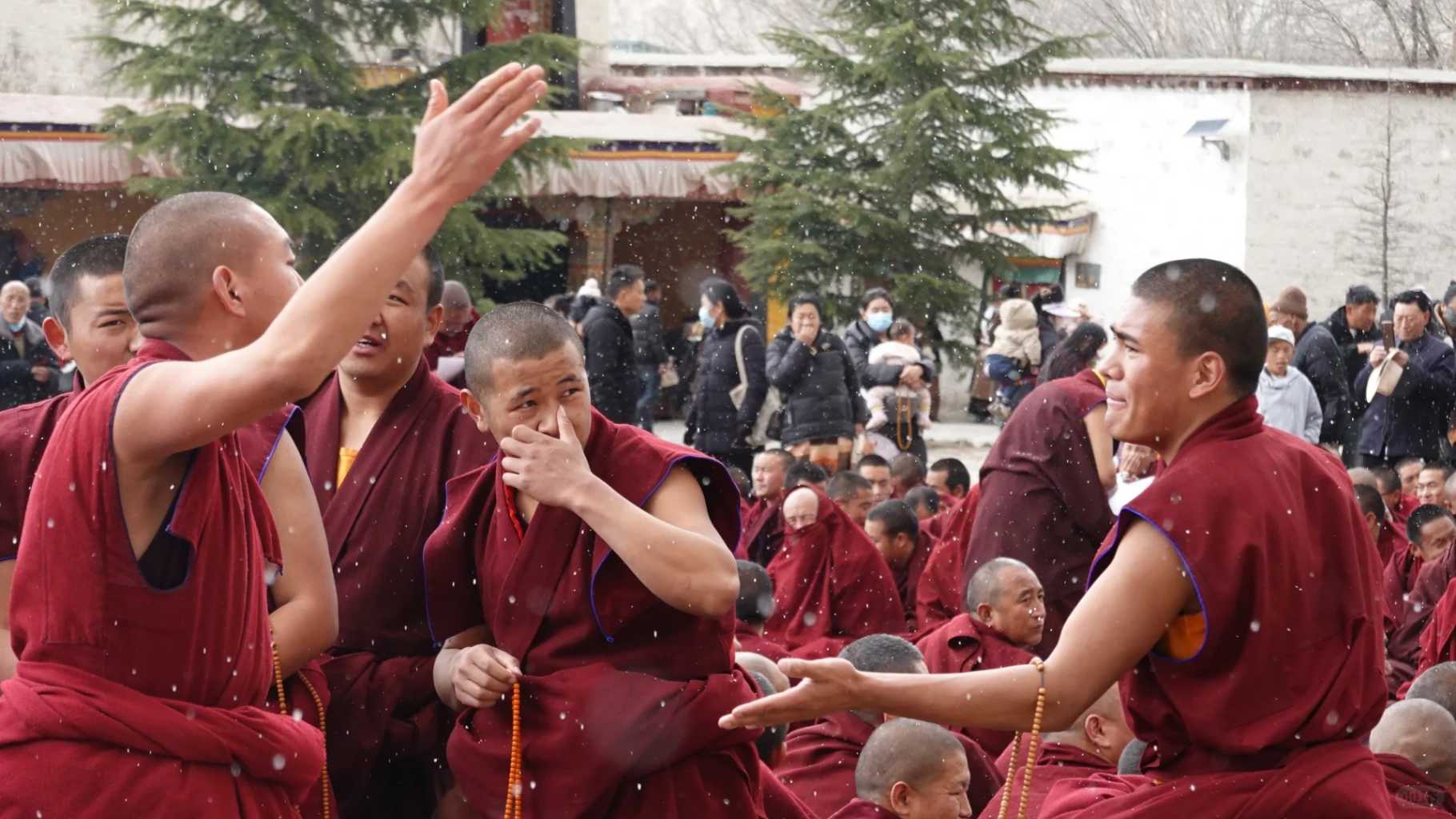 Monk debates Tibet Sera Monastery debates