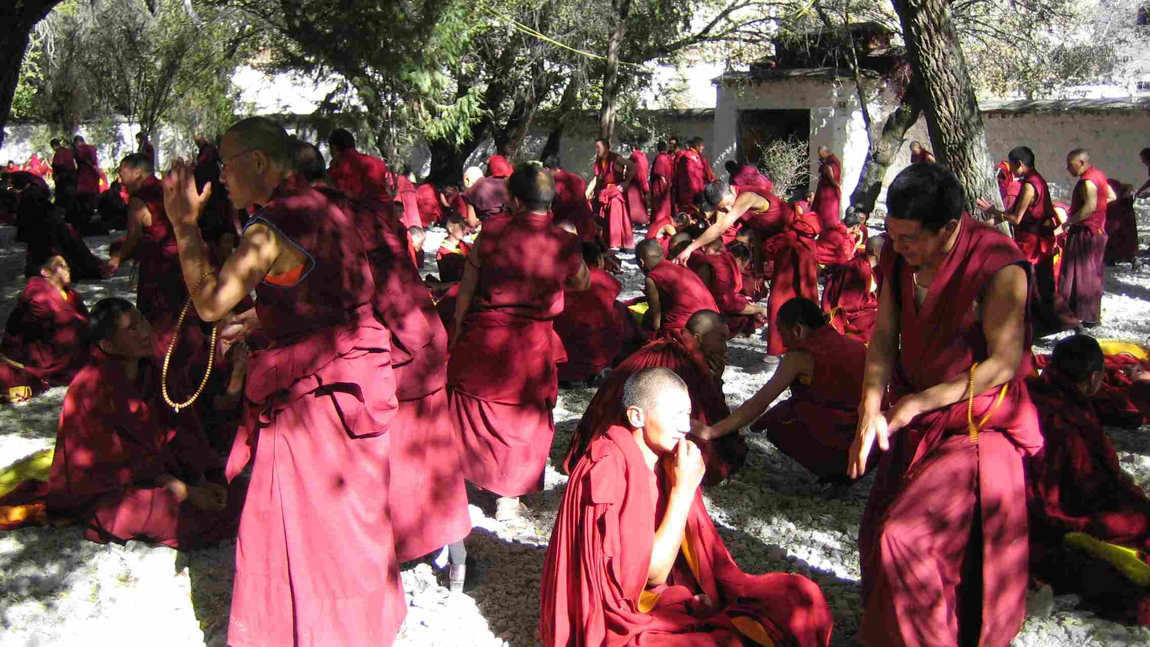 Best Time of Year to Visit Tibet Monks in Tibet during a sunny day