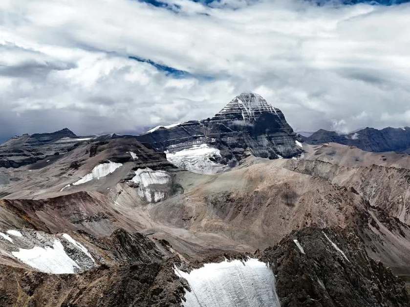 Distinct pyramid-like shape of Mount Kailash