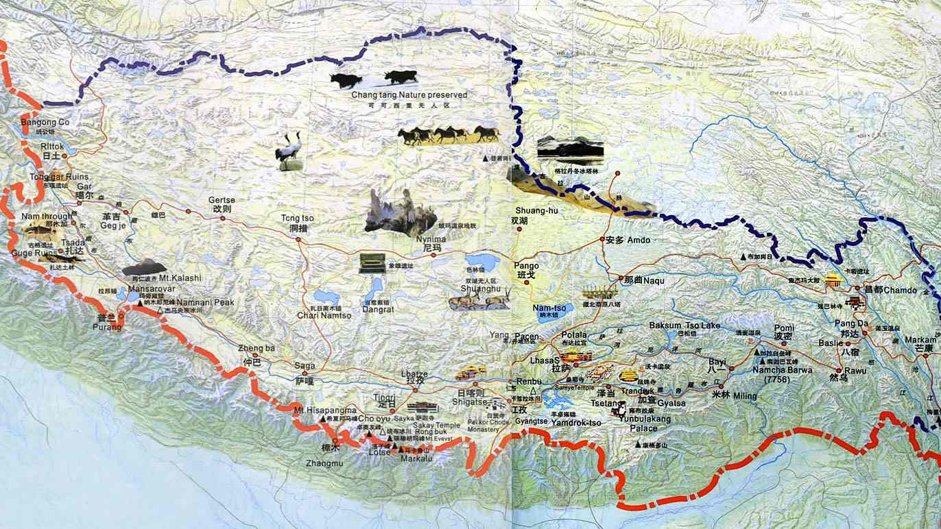 Tibet Location Map