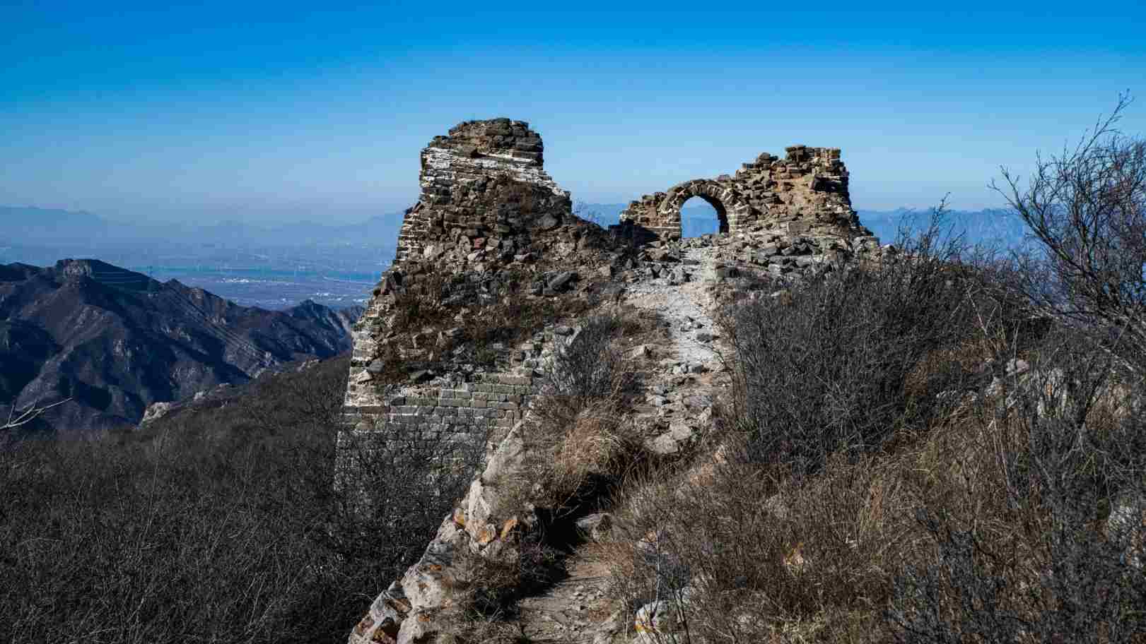 Changyucheng Great Wall, one of the few sections where the Wall forms a loop or circle